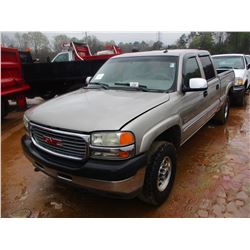2002 GMC 2500HD PICKUP, VIN/SN:1GTHK23132F216941 - CREW CAB, DURAMAX DIESEL ENGINE, A/T, ODOMETER RE