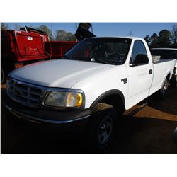 1999 FORD F150 PICKUP, VIN/SN:1FTRF18W2XNA29842 4X4, V8 GAS ENGINE, ODOMETER READING 203,574 MILES