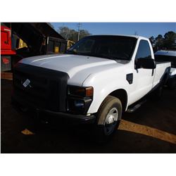 2008 FORD F250 PICK UP, VIN/SN:1FTNF20598EB43135 - GAS ENGINE, A/T, ODOMETER READING 198,186 MILES