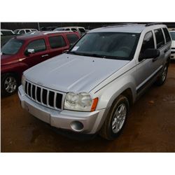 2005 JEEP LAREDO, VIN/SN:1J4GS48K1SC695479 - V6 GAS ENGINE, A/T, ODOMETER READING 169,097 MILES