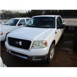 2004 FORD F150 PICKUP, VIN/SN:1FTPW14594KC60111 - CREW CAB, 4X4, GAS ENGINE, A/T, ODOMETER READING 2