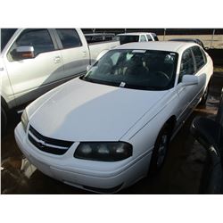 2004 CHEVROLET IMPALA VIN/SN:2G1WH52K949152121 - GAS ENGINE, A/T, ODOMETER READING 118,753 MILES