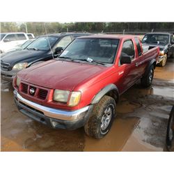 2000 NISSAN FRONTIER PICK UP, VIN/SN:1N6ED26T8YC409586 - GAS ENGINE, 5 SPEED TRANSMISSION, ODOMETER 