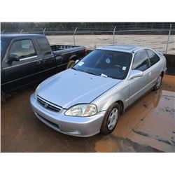 2000 HONDA CIVIC VIN/SN:1HGEJ8246YL119118 - GAS ENGINE, A/T, ODOMETER READING 233,573 MILES