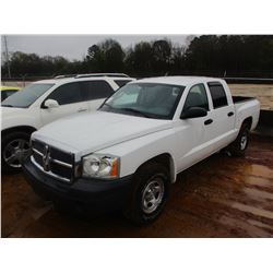 2007 DODGE DAKOTA PICKUP, VIN/SN:1D7HE28K27S242377 - CREW CAB, GAS ENGINE, A/T, ODOMETER READING 28,