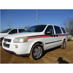 2007 CHEVROLET UPLANDER VAN, VIN/SN:1GBDV131470147555 - V8 GAS ENGINE, A/T