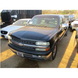1999 CHEVROLET 1500 PICK UP, VIN/SN:2GCEC19T1X1129587 - EXTENDED CAB, V8 GAS ENGINE, A/T, ODOMETER R