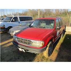 1998 FORD EXPLORER VIN/SN:1FMZU34E7WUD00392 - 4X4, V6 GAS ENGINE, A/T, ODOMETER READING 194,592 MILE