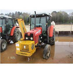MASSEY FERGUSON 593 FARM TRACTOR, VIN/SN:8026BT90012 - 3 PTH, 2 HYD REMOTE, ECAB W/AIR, 7' ALAMO FAI