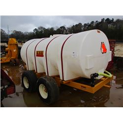 KBH 1600 WATER TANK, VIN/SN:NT04370 - BRIGGS & STRATON GAS ENGINE, BANJO PUMP, T/A TRAILER
