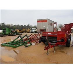 CASE SBX540 SQUARE HAY BALER W/STEFFER SYSTEMS HAY TRAILER, (3) HAY GRAPPLES, HAY TRANSFER TRAILER, 