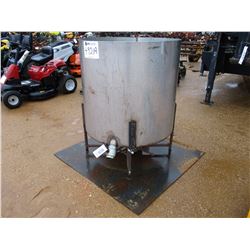 CUSTOM-BUILT CRAWFISH COOKER, - COOKS 225LB OF CRAWFISH, 5-WAY BURNER, DRAIN PORT, MTD ON STEEL PLAT