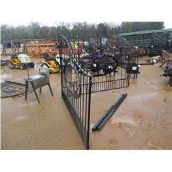 16' IRON GATE DEER SCEN W/POST