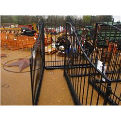 16' HORSE HEAD SCENE IRON GATE W/POST