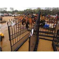 16' HORSE & COLT HEAD IRON GATE W/POST