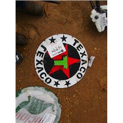 METAL TEXASCO OIL SIGN