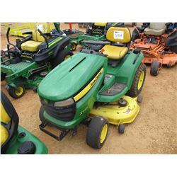 JOHN DEERE X540 RIDING MOWER, VIN/SN:020628 - METER READING 600 HOURS