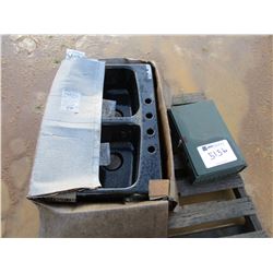 KOHLER SINK/STOVE, - KOHLER DOUBLE KITCH SINK AND COLEMAN PROPANE STOVE