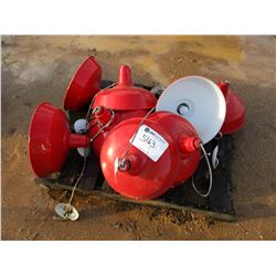 (8) WAREHOUSE HANGING LIGHT FIXTURES