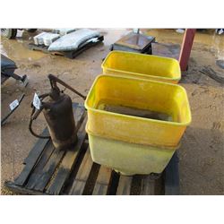 (2) DISTEL GRAIN PLANT BUCKET & GREASE GUN