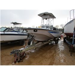 FIBER GLASS BOAT, VIN/SN:BW05J374B797 - MERCURY OPTIMAX OUTBOARD ENGINE, CENTER CONSOLE, BOAT MASTER