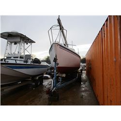 SAILBOAT, - 25', T/A TRAILER