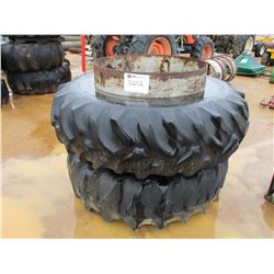 (2) 18.4-38 TIRES AND RIMS
