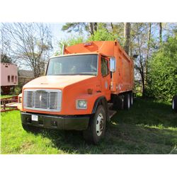 2001 FREIGHTLINER FL80 GARBAGE TRUCK, VIN/SN:1FYHBXAK01HJ27893 - T/A, CAT DIESEL ENGINE, A/T, 40K RA