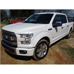 2015 FORD F150 PLATINUM PICKUP, VIN/SN:1FTEW1CG9GFA50177 CREW CAB, V-6 GAS ENG, A/T, BLUETOOTH, NAVI