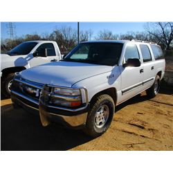 2005 CHEVROLET SUBURBAN VIN/SN:3GNFK16ZX5G280973 - V8 GAS ENGINE, A/T, ODOMETER READING 116,656 MILE