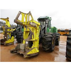JOHN DEERE 843K FELLER BUNCHER, VIN/SN:661078 - JD FD55 SAW HEAD, ECAB W/AIR, 28L-26 TIRES, METER RE