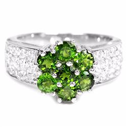 Natural Green Diopside Ring