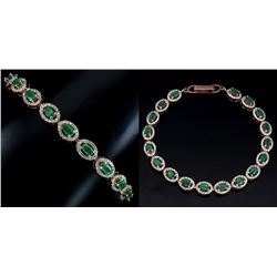 Natural Green Emerald Bracelet