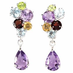 Natural Multi Gemstone EarRing