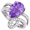 Image 1 : Stunning Natural Amethyst & Diamond Ring