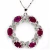 Image 1 : Genuine Ruby & Diamond 4.34 Carats Pendant