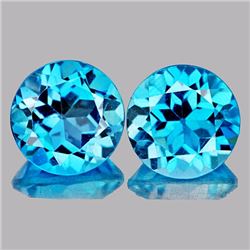 Natural Swiss Blue Topaz 6.00 mm - Flawless