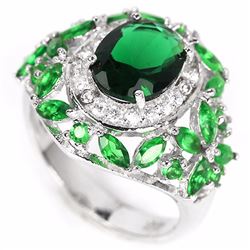 Green Chrome Diopside Ring