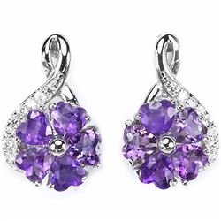 Natural Amethyst Earrings