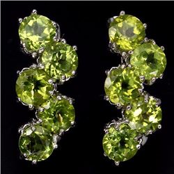 Natural Green Peridot Earrings