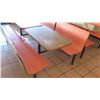 Image 1 : Restaurant Tabletop & Seating Ensemble (Table 39.5" X 23.5") w/2 Seats (approx. 42"L X 15.5"W X 34" 