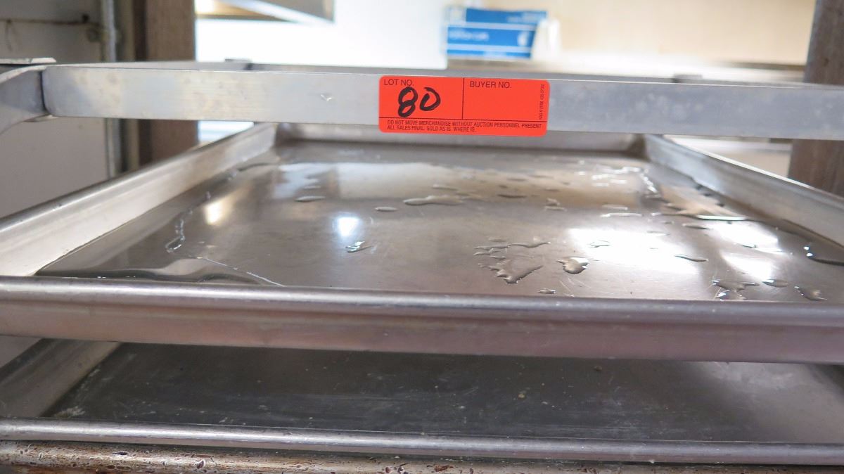 Rolling Sheet Pan Rack for 18X26 Pans - Holds 20 Pans, Open Sides