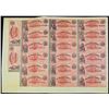 Image 1 : Hydeville Company, 1862 Uncut Partially Issued Scrip note Sheet of 20 Notes.