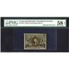 Image 1 : U.S. Fractional Currency, Fr. 1232 5¢ Second Issue PMG Choice About Unc 58 EPQ. Butterfly Fold error
