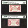 Image 1 : Malaya / British Administration, 1941 High Grade Banknote Pair.