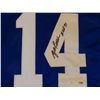 Image 1 : YA TITTLE autographed signed Giants blue Jersey HOF 71 JSA Witness #W930359
