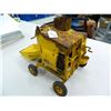 Image 2 : 1940's Doepke Model Toys  Concrete Mixer, Yellow, Pressed Steel, Rust as shown