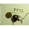 Image 2 : OLD Sterling Silver Ear Ring, Highly Detailed Rose. Vintage. One Only