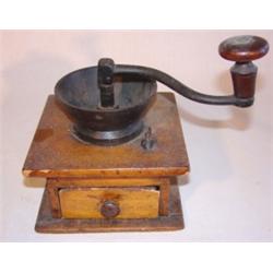 Early primitive dovetailed coffee grinder
