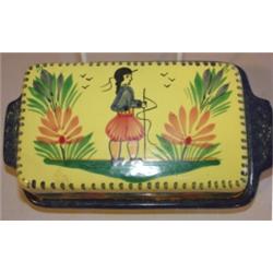 Quimper covered butter dish